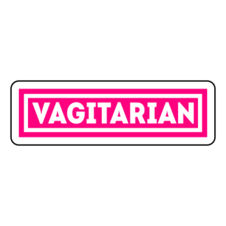 Vagitarian Sticker (Hot Pink)